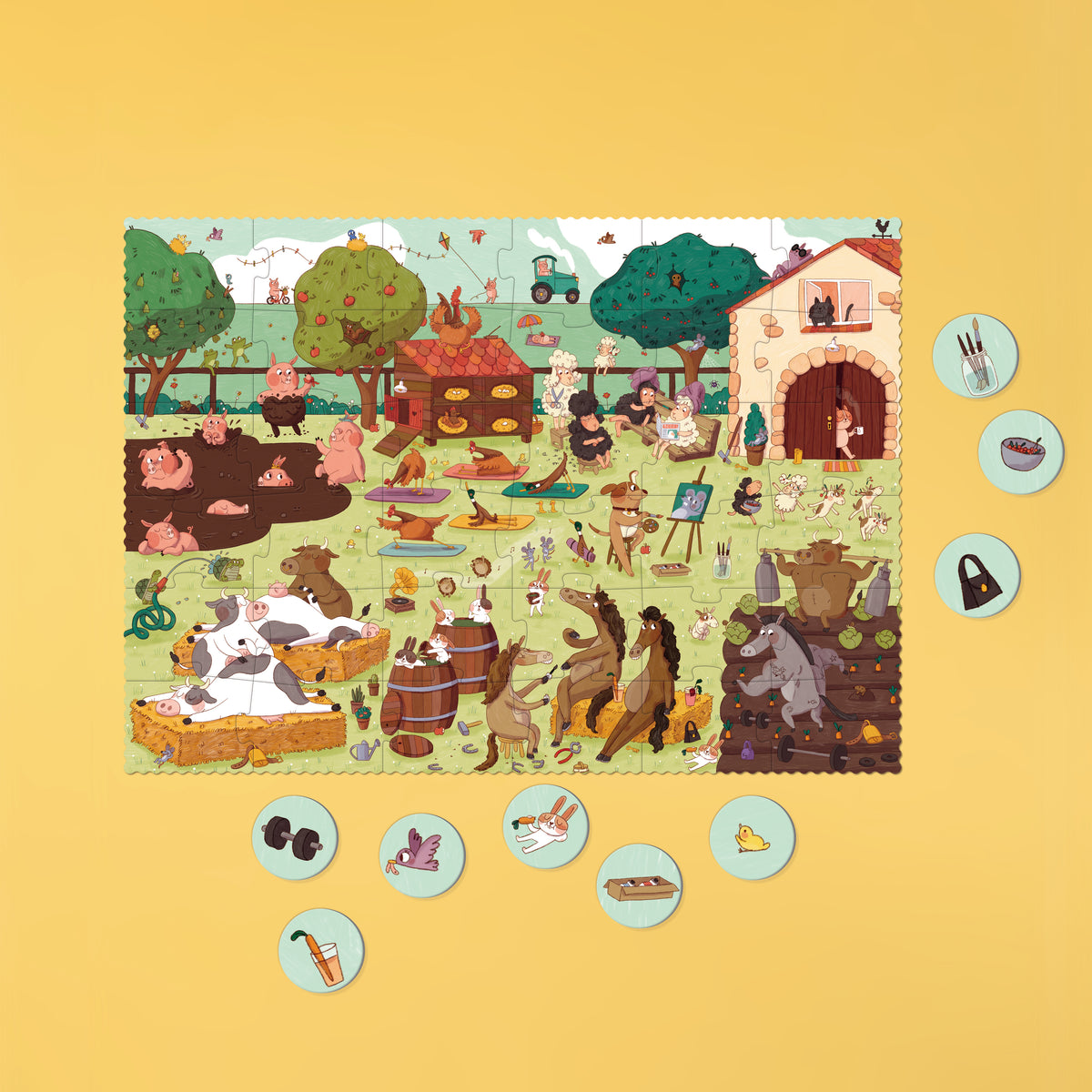 Puzzle Farmtastic Londji: 36 Piezas de la Granja en Caja de Tractor - 2