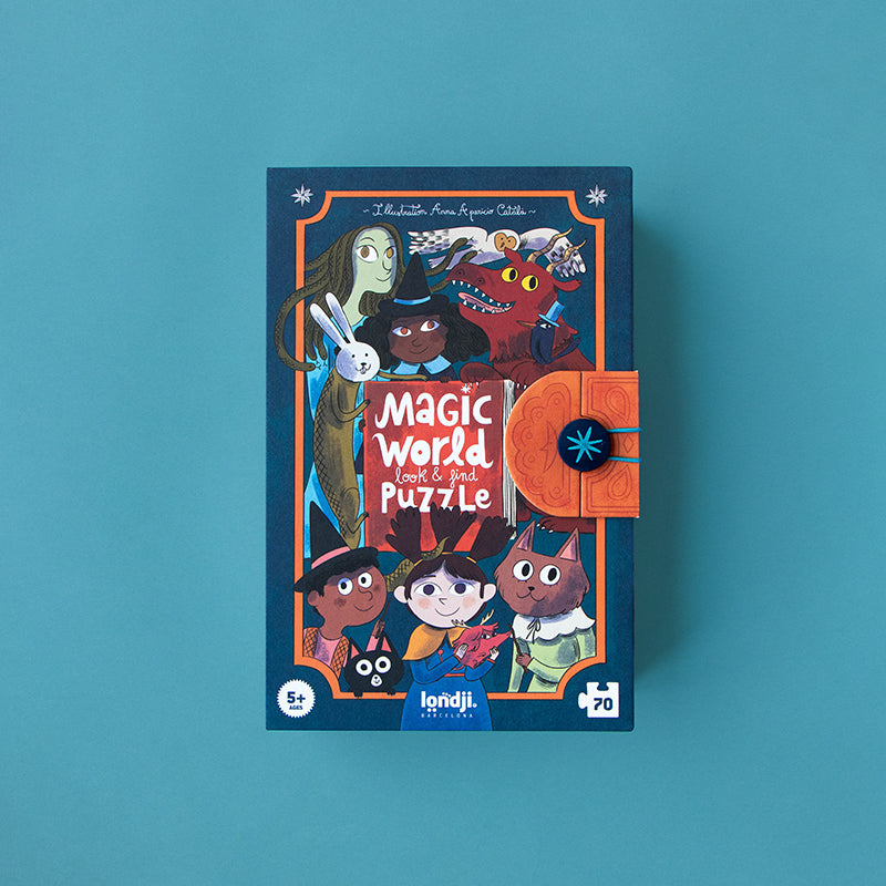 Puzzle Magic World Londji: 70 Piezas de un Bosque Encantado con Varita Mágica