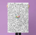 Póster XL Kitty para Colorear – 100x70 cm