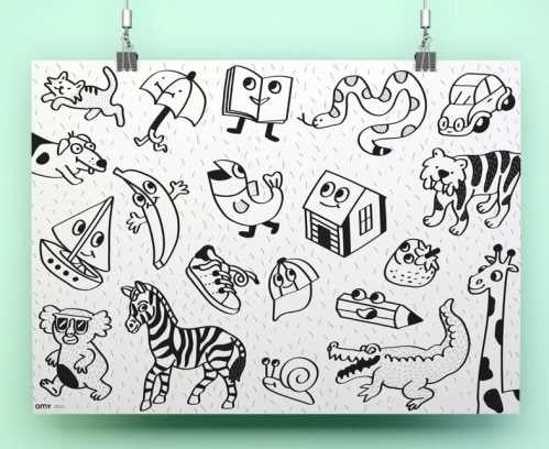 Mi Primer Póster XL para Colorear – 100x70 cm