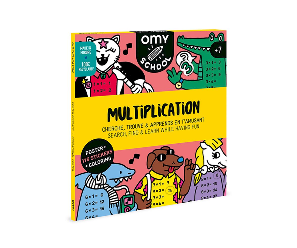 Póster XL Tablas de Multiplicar + Pegatinas | OMY School