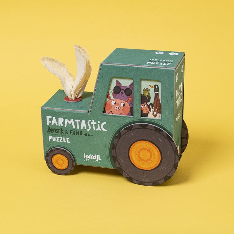 Puzzle Farmtastic Londji: 36 Piezas de la Granja en Caja de Tractor - 9