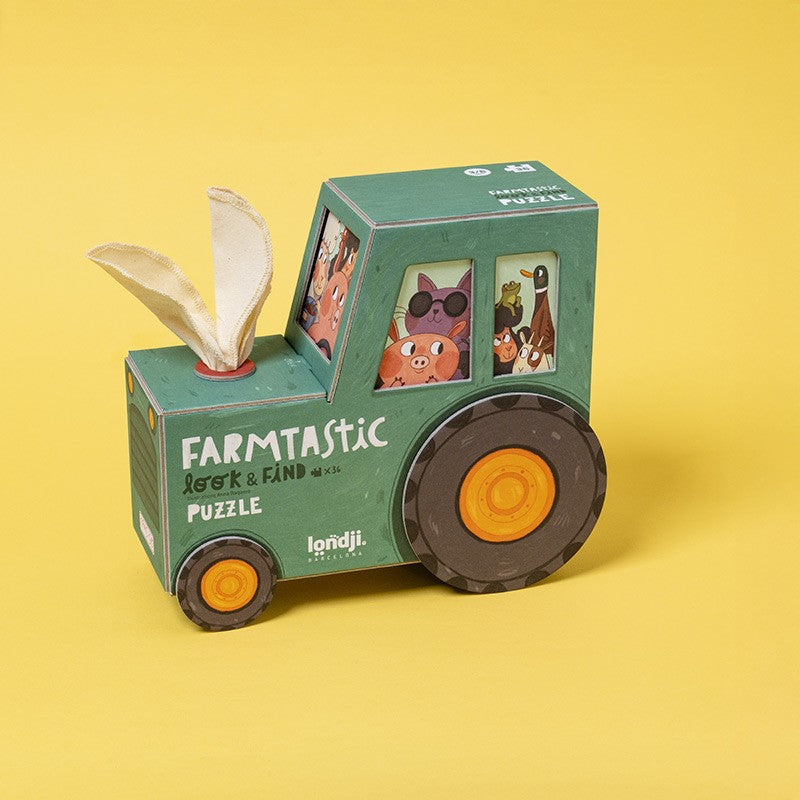 Puzzle Farmtastic Londji: 36 Piezas de la Granja en Caja de Tractor - 10
