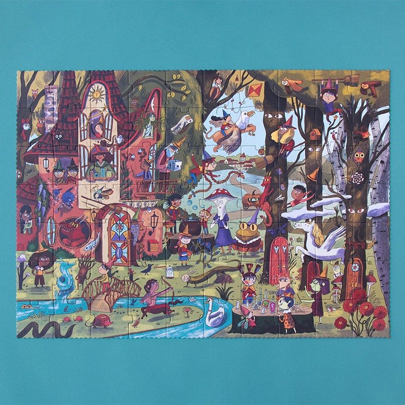 Puzzle Magic World Londji: 70 Piezas de un Bosque Encantado con Varita Mágica - 4
