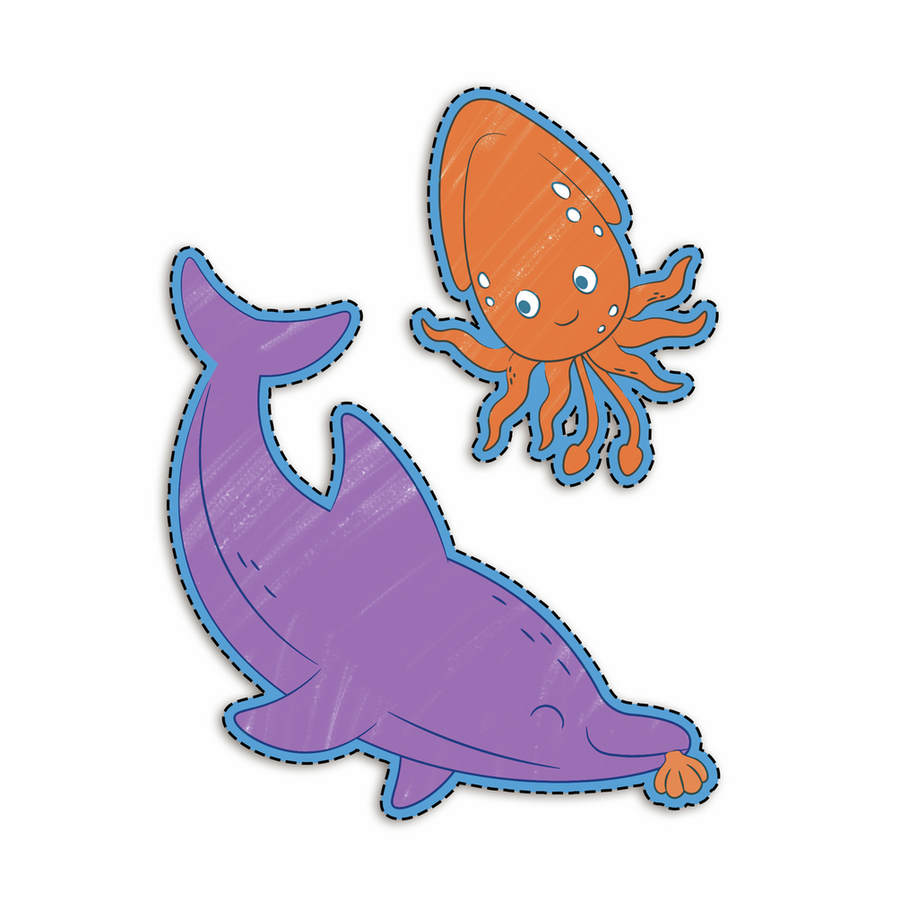 Rollo de Papel para Garabatos Oceánicos