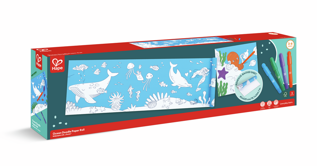 Rollo de Papel para Garabatos Oceánicos