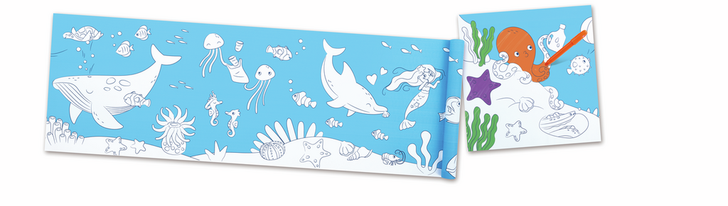 Rollo de Papel para Garabatos Oceánicos