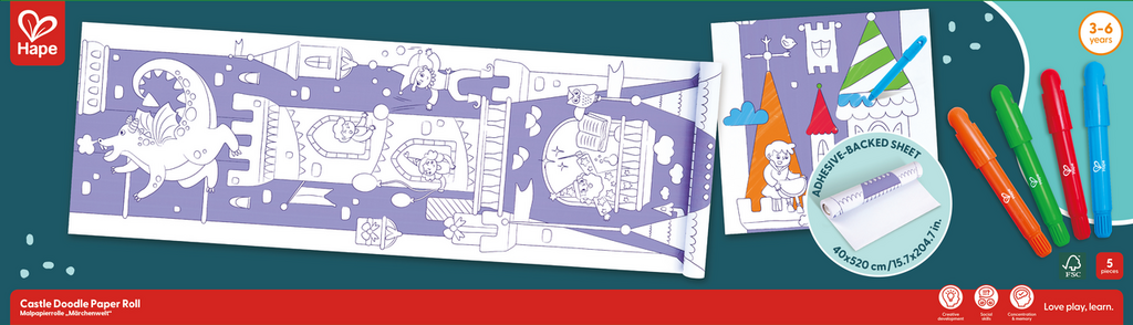 Rollo de Papel para Garabatos de Castillos