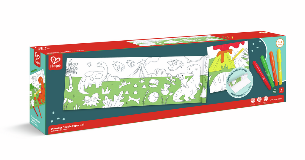 Rollo de Papel para Garabatos de Dinosaurios