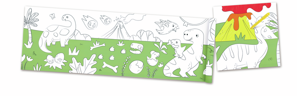 Rollo de Papel para Garabatos de Dinosaurios