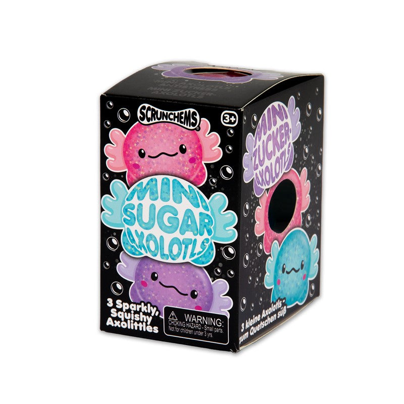 Scrunchems Mini Sugar Ajolotes - Pack de 3 Squishies