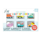 Glo Pals Cubos Luminosos Vehículos | Juego Sensorial para Baño