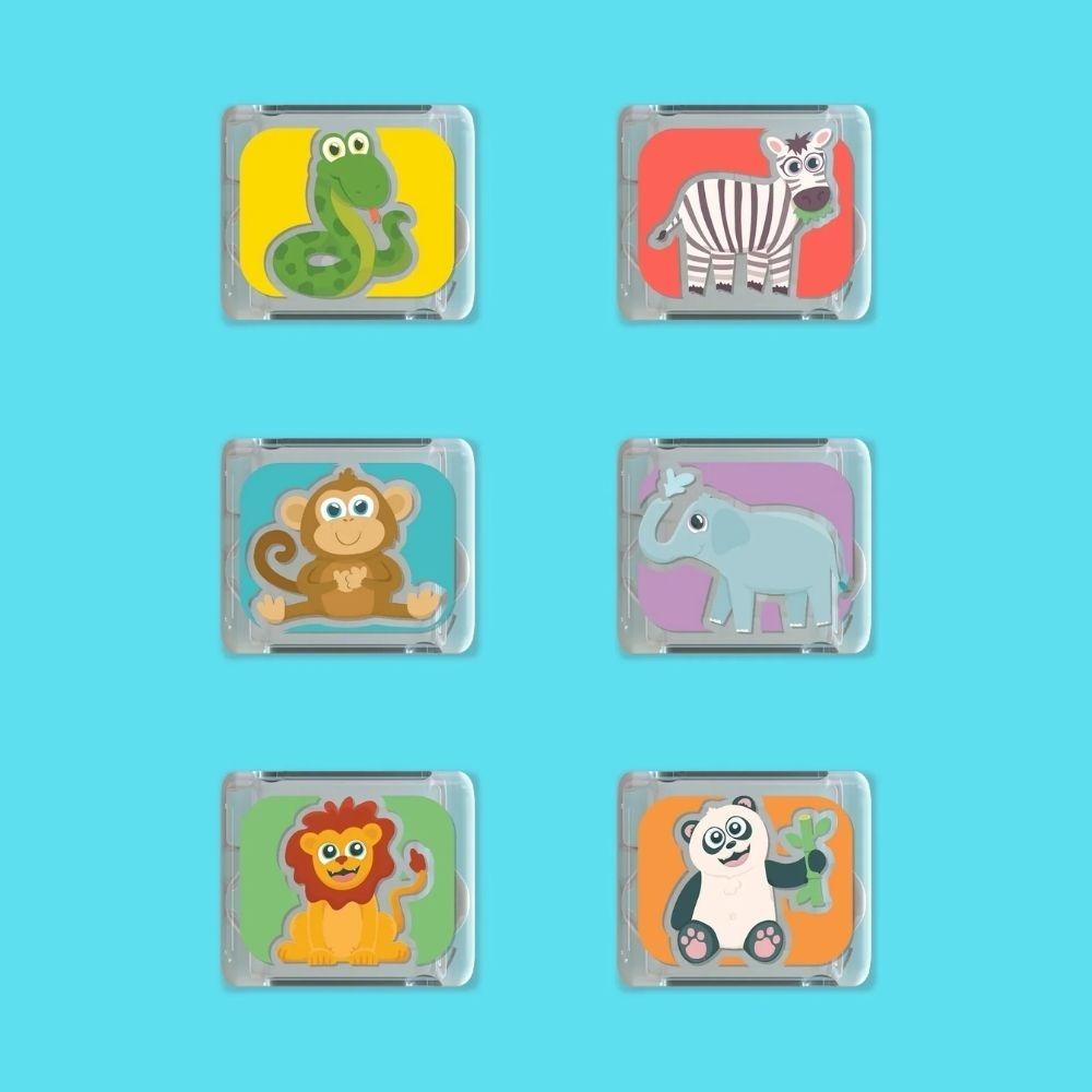 Glo Pals Cubos Luminosos Zoo | Juego Sensorial para Baño
