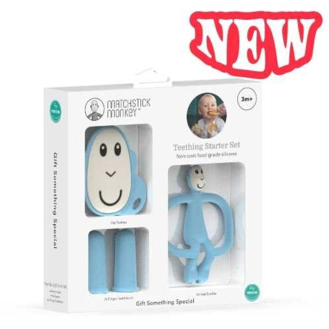 Set de iniciación para la dentición AZUL – Matchstick Monkey