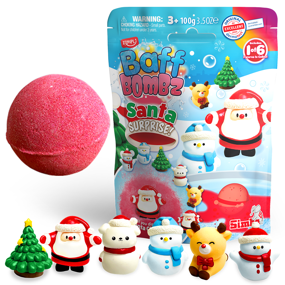 Bomba de Baño Sorpresa de Navidad 100 g con Figura Coleccionable Zimpli Kids
