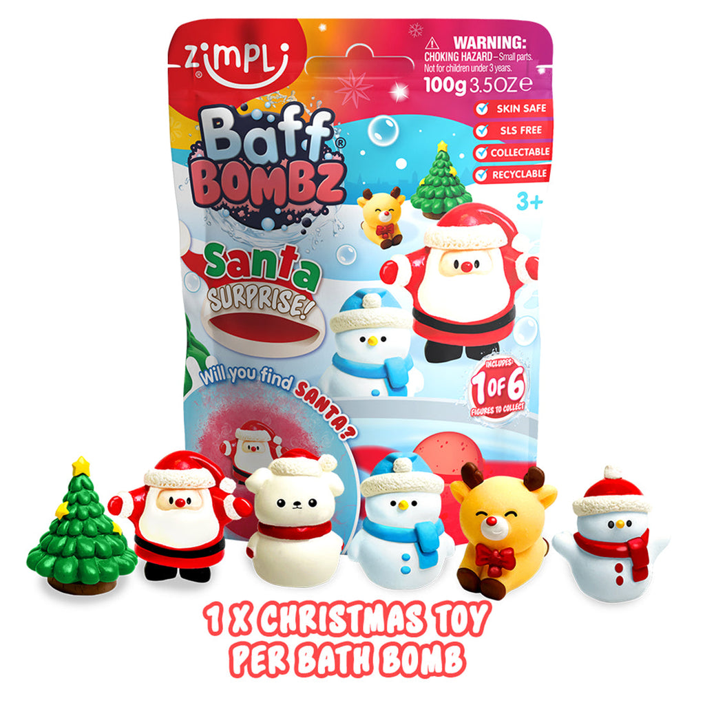 Bomba de Baño Sorpresa de Navidad 100 g con Figura Coleccionable Zimpli Kids - 6