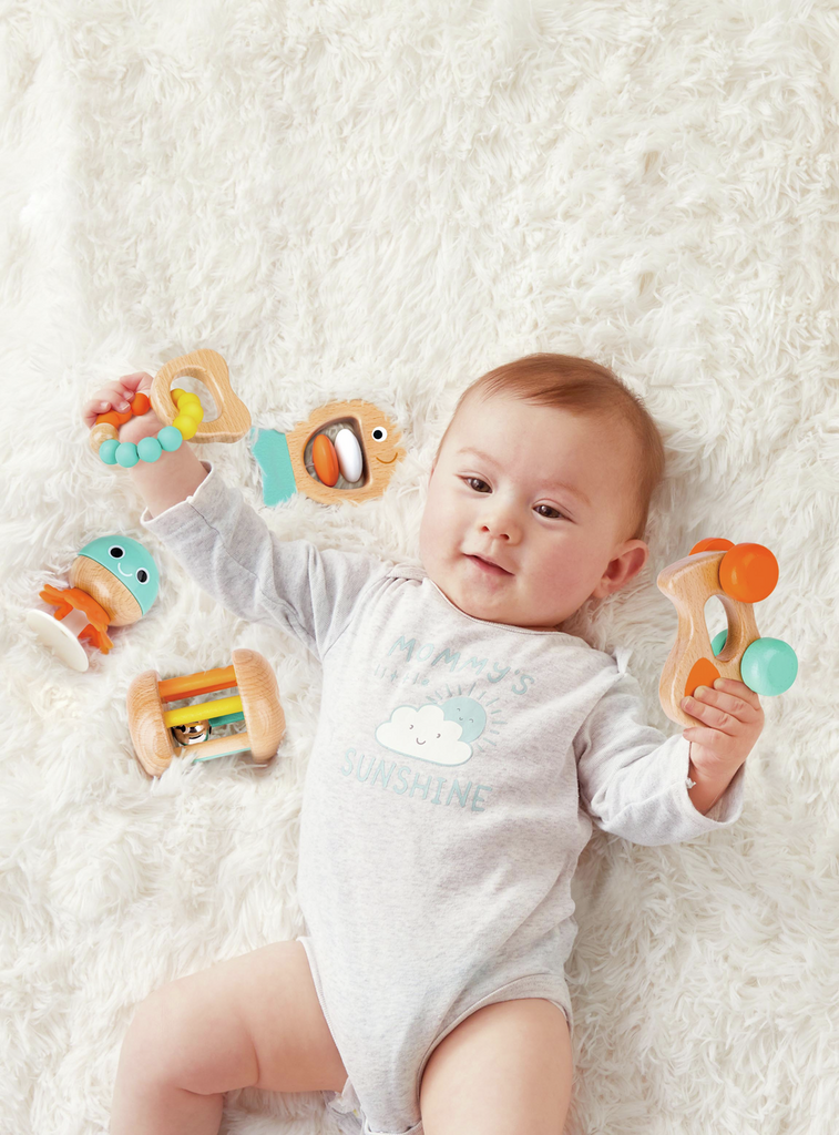 Set Sensorial Evolutivo – 5 Juguetes de Madera | HAPE