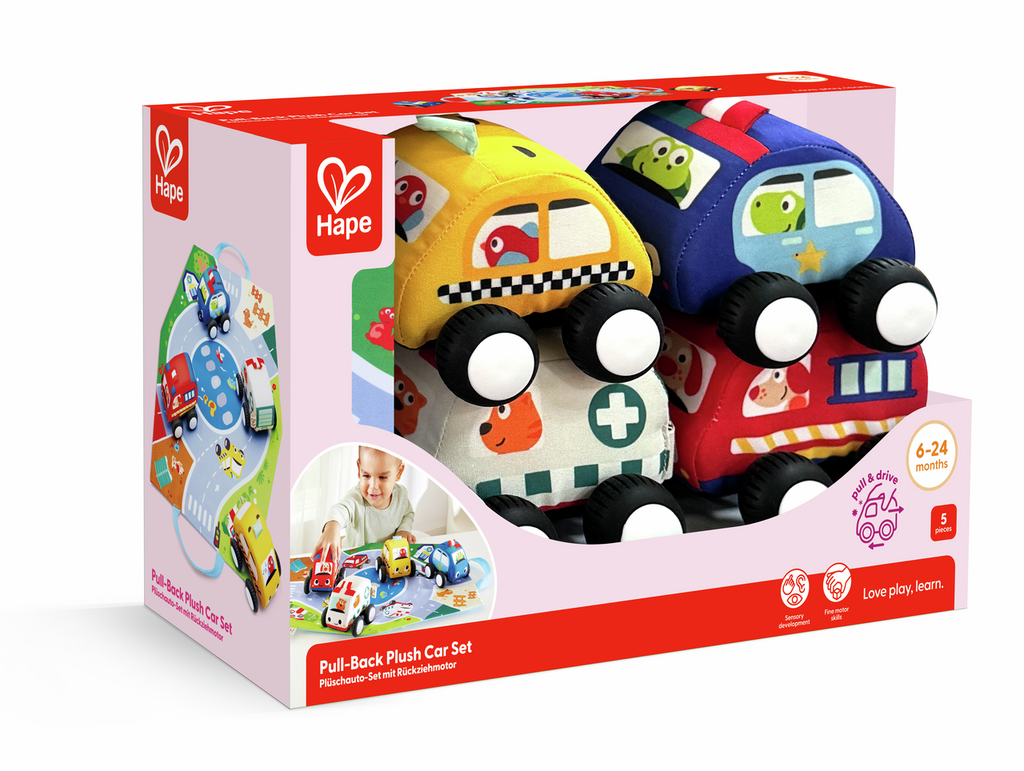 Set de Coches retráctiles de Peluche