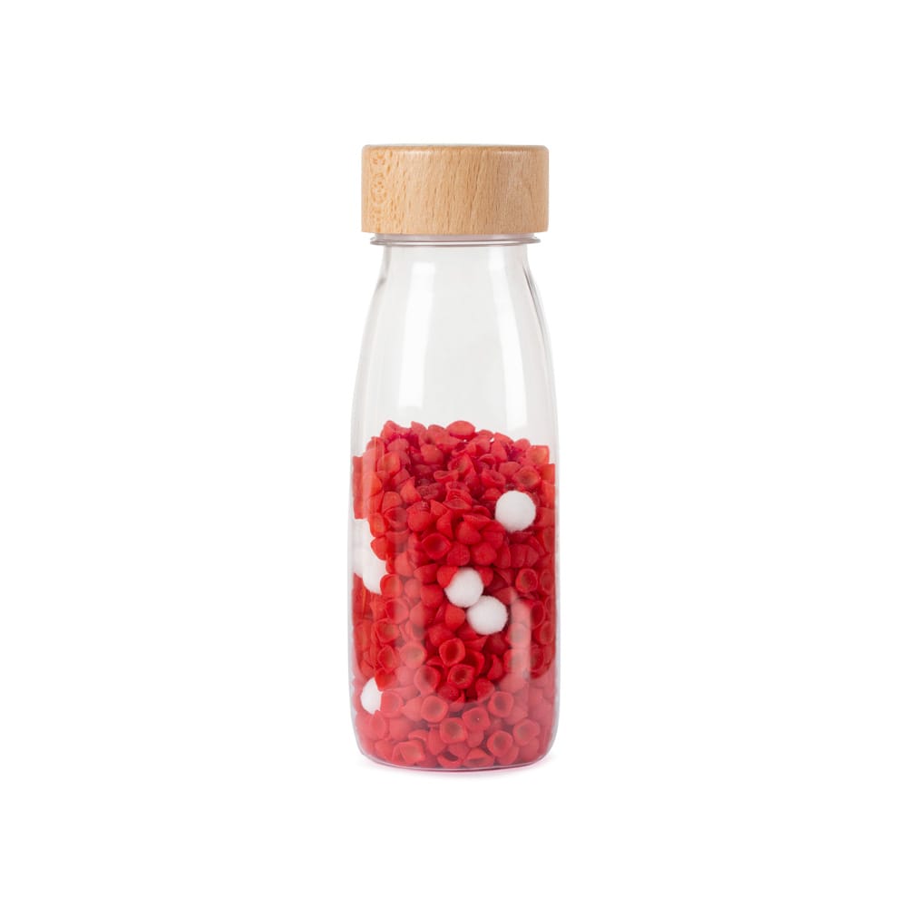 Mi primera botella sensorial - My First Toy (Sound Bottle+Pañuelo topos) -Petit Boum