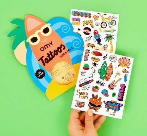 Tattoos Surf & Skate – 50 Tatuajes Temporales | OMY