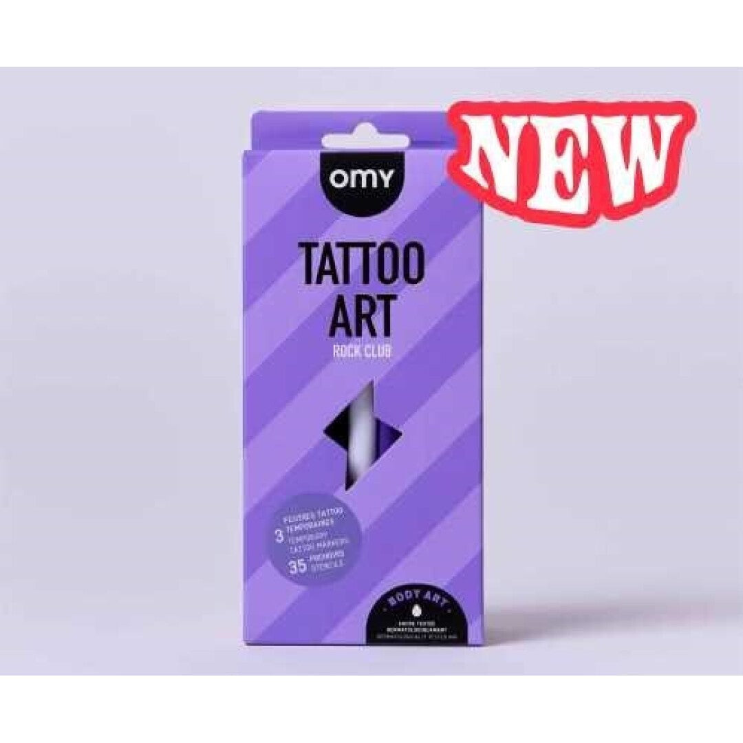 Rotuladores para tatuajes temporales con plantillas ROCK CLUB - OMY