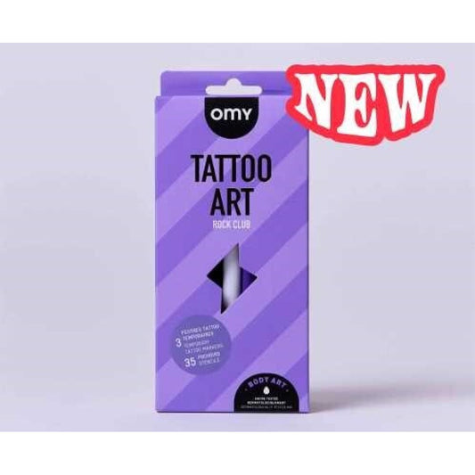 Rotuladores para tatuajes temporales con plantillas ROCK CLUB - OMY