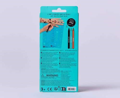 Rotuladores para tatuajes temporales con plantillas FLOWER POWER - OMY