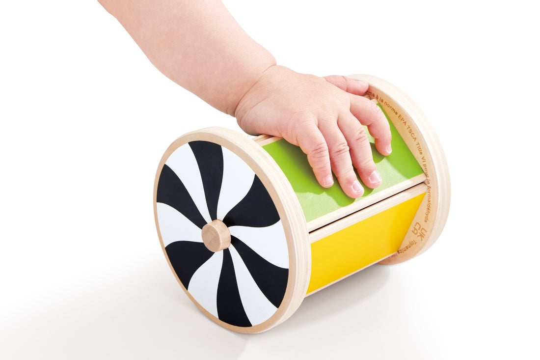 Tambor Giratorio con Espejo – Juguete Sensorial 2 en 1 | HAPE
