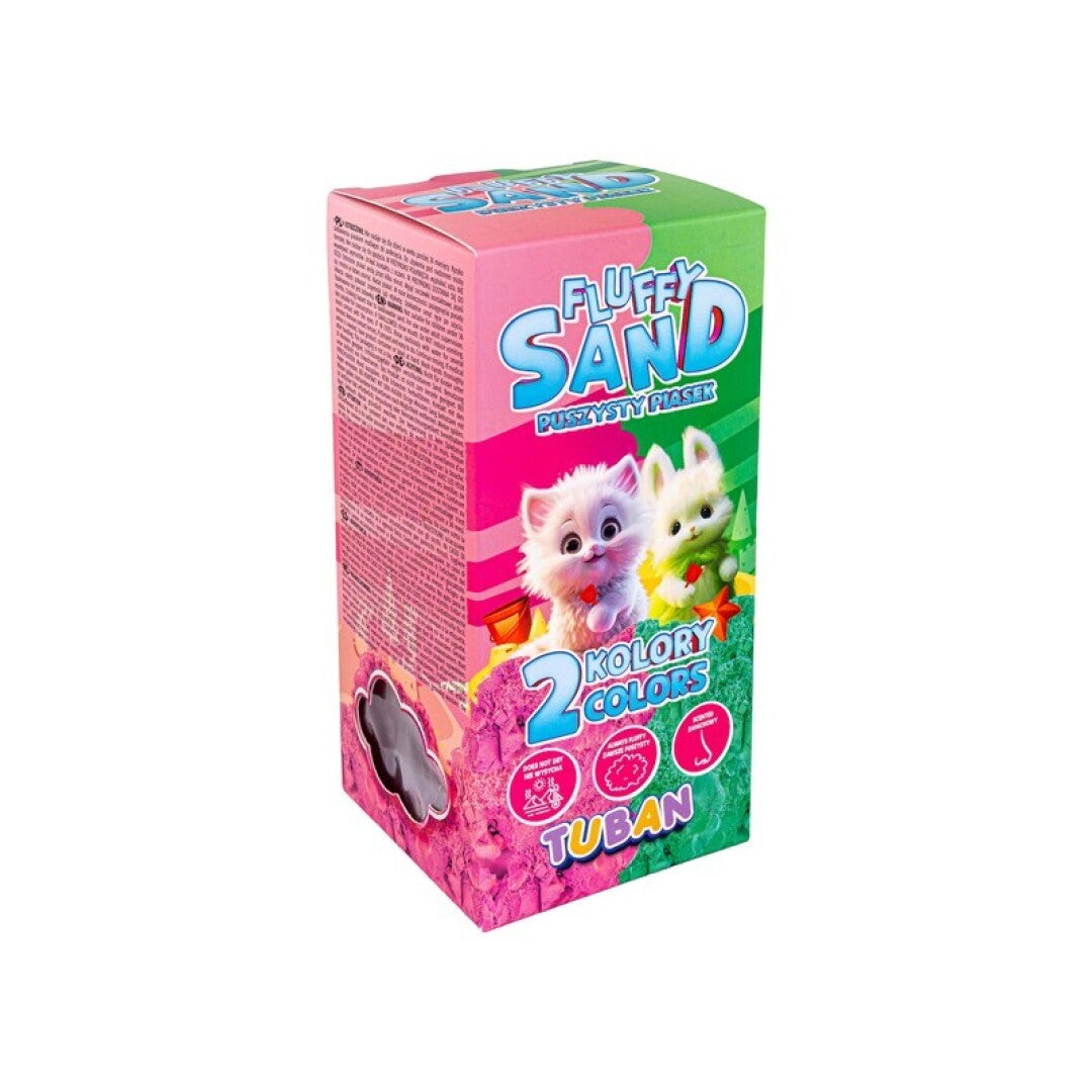 Arena esponjosa sensorial – Rosa y verde 2 x 70 g - Tuban