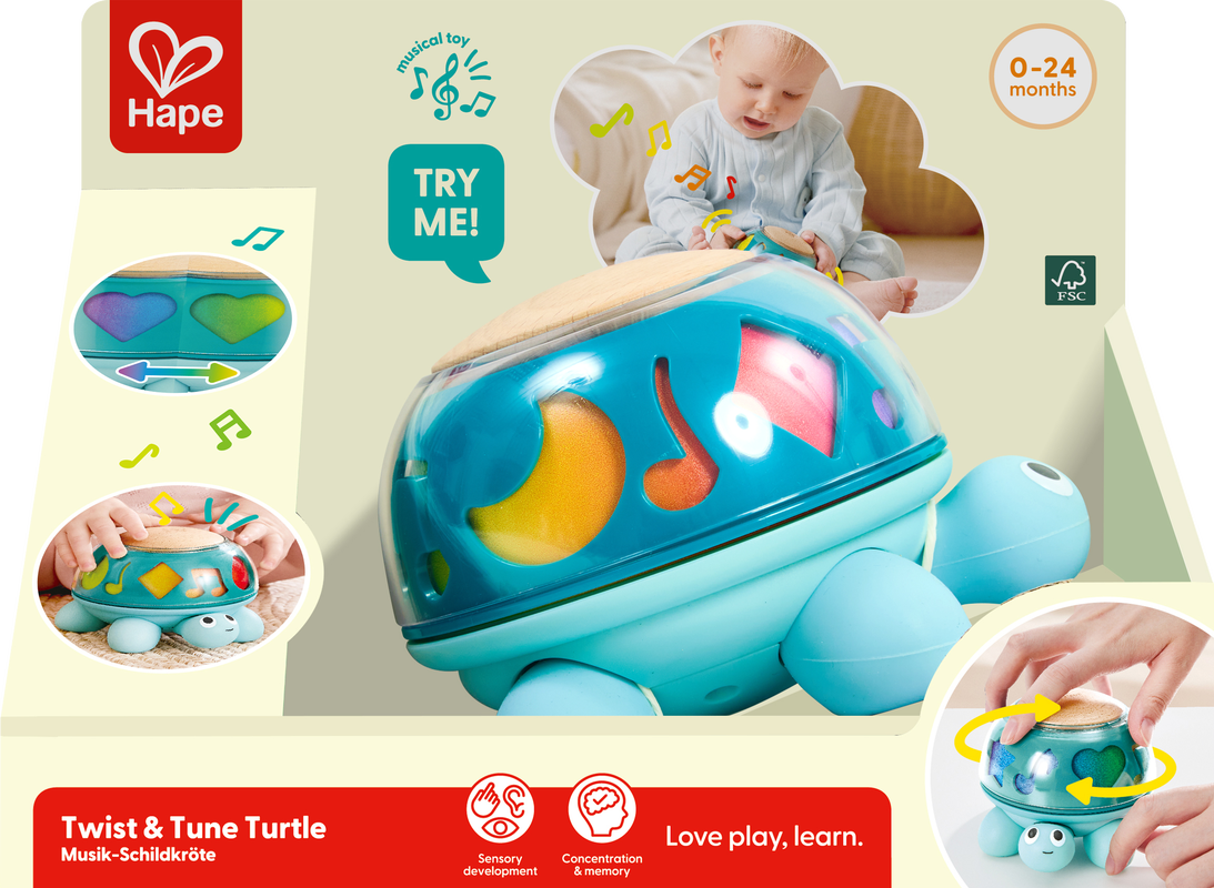 Tortuga Musical Twist & Tune – Melodías para los Primeros Meses - Hape