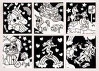 Láminas de terciopelo sensoriales para pintar - Unicornios - OMY