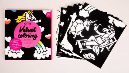 Láminas de terciopelo sensoriales -Unicornios- OMY