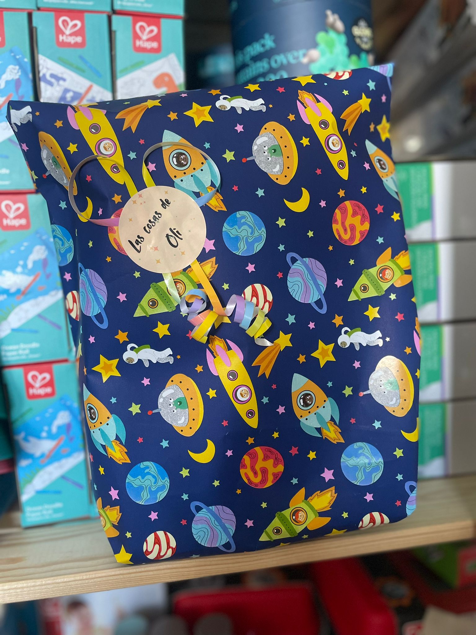 Pack Regalo 4 Años Unicornios: envoltorio de regalo Especial Espacio gratis