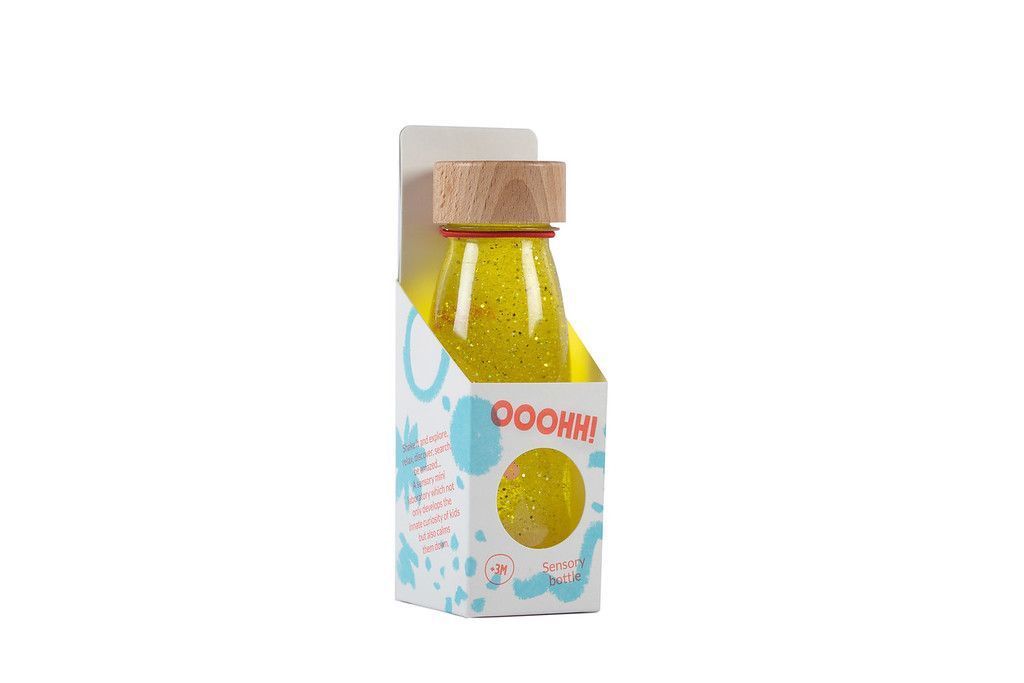 Pack Regalo Bebé Primeros Sentidos: botella sensorial amarilla