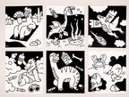 Láminas de terciopelo sensoriales para pintar - Dinos- OMY