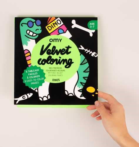 Láminas de terciopelo sensoriales para pintar -Dinos- OMY