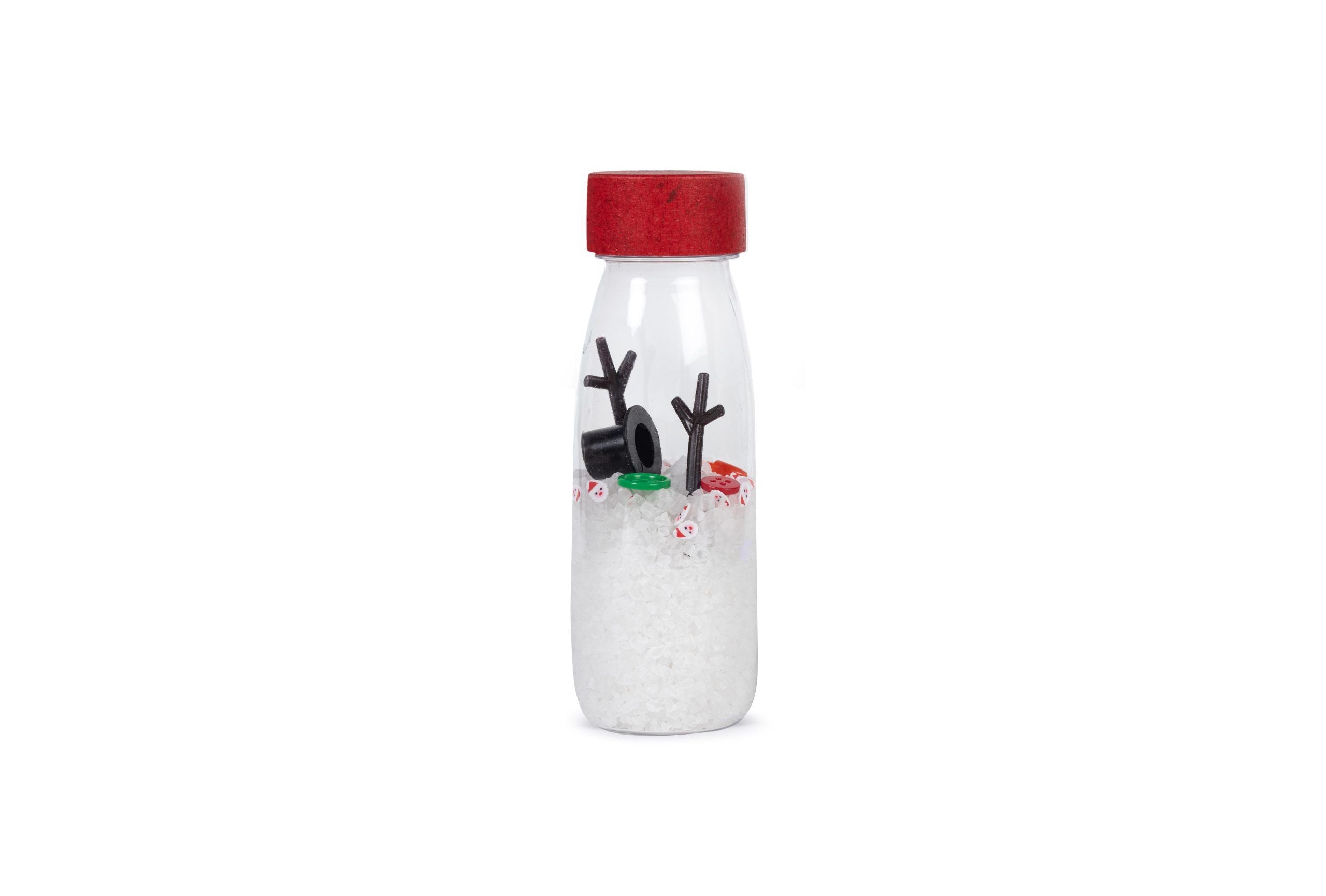 Botella sensorial sonidos - muñeco de nieve - Petit Boum
