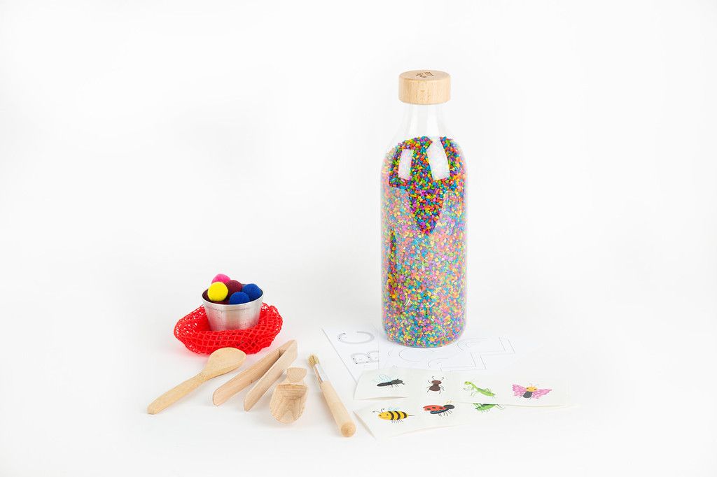 Botella sensorial -Touch Bottle Rice Wow! - Petit Boum